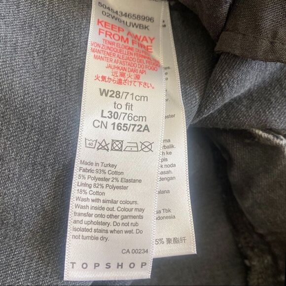 Topshop Jeans. Jamie Style. Medium-Dark Wash. Midrise. Size 28x30 Great Cond!!! - Picture 6 of 12